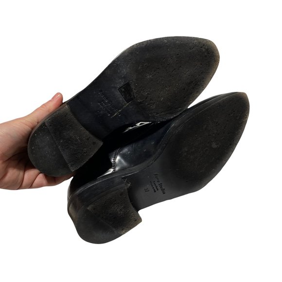 Acne Studios Linden Boots Black Leather Combat - Picture 13 of 13